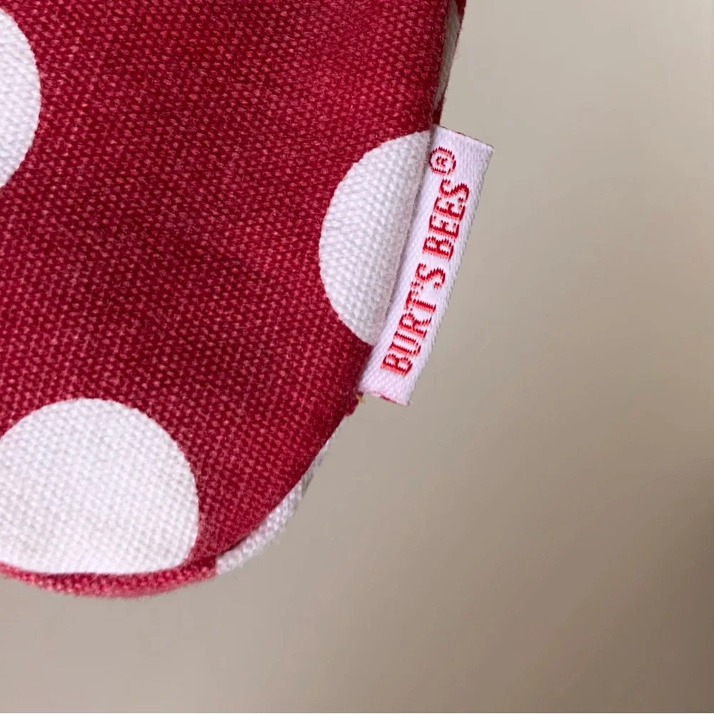 Vintage Burt’s bees Red Polka Dot zippy pouch